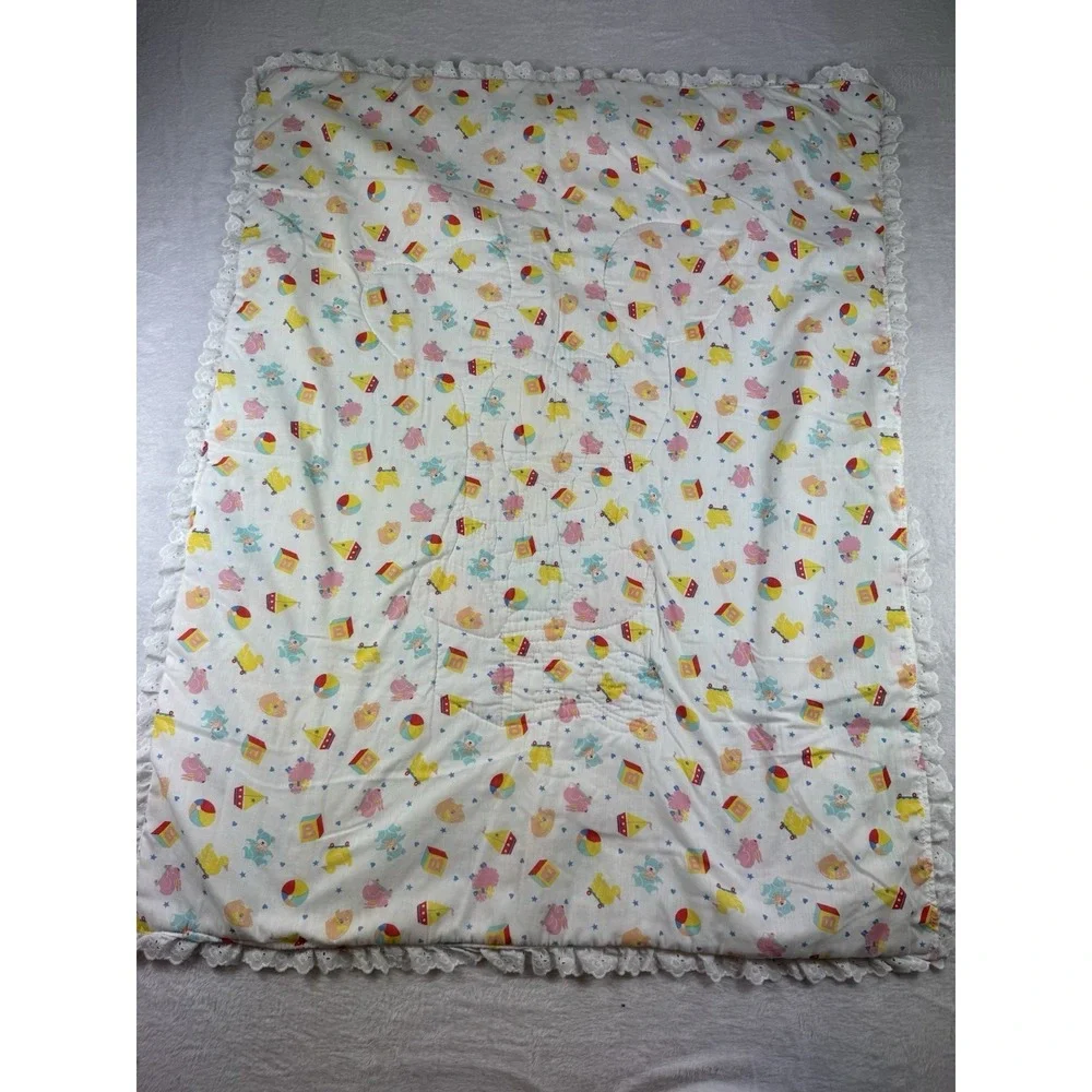 VTG Baby Tweety Bird Fabric Panel 1988 Warner Bros Peter Pan Fabrics 35x46 HTF